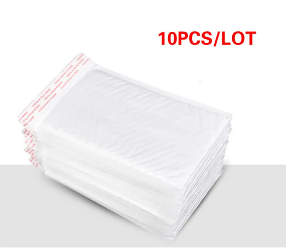 10 шт./лот белые конверты почтовые пакеты с подкладкой пластиковые для доставки
