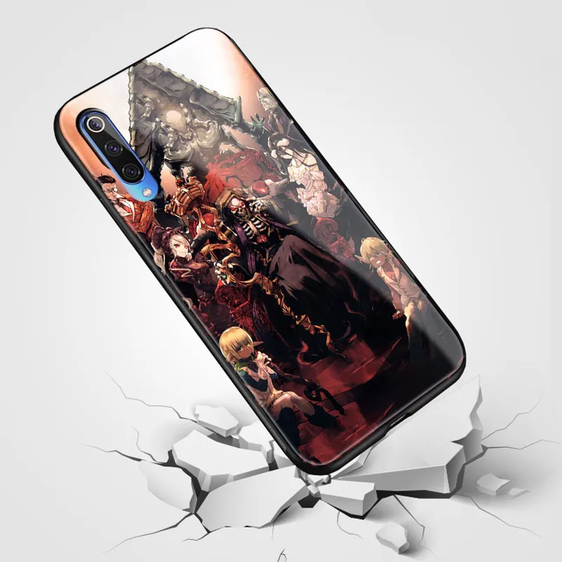Роскошный чехол для телефона с постером из аниме Overlord, стеклянная крышка, Мягкая силиконовая оболочка для Xiaomi mi 8 9 SE mi x 2 2s 3 Red mi Note 5 6 7 8 Pro