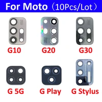 10pcslot rear back camera glass lens cover for motorola moto g10 g20 g30 g stylus g 5g g play with ahesive sticker