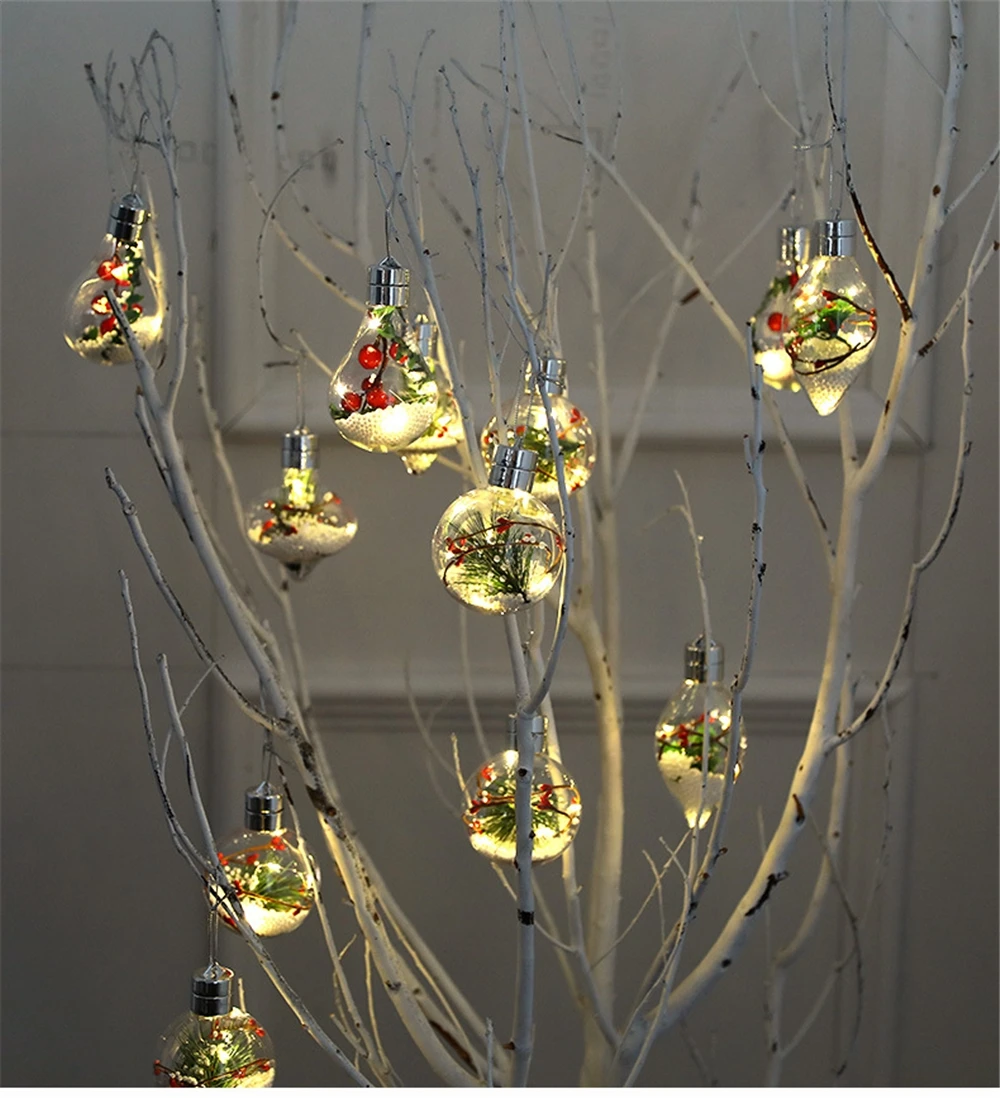 Новый прозрачный пластиковый Рождественский шар Рождественская елка украшение