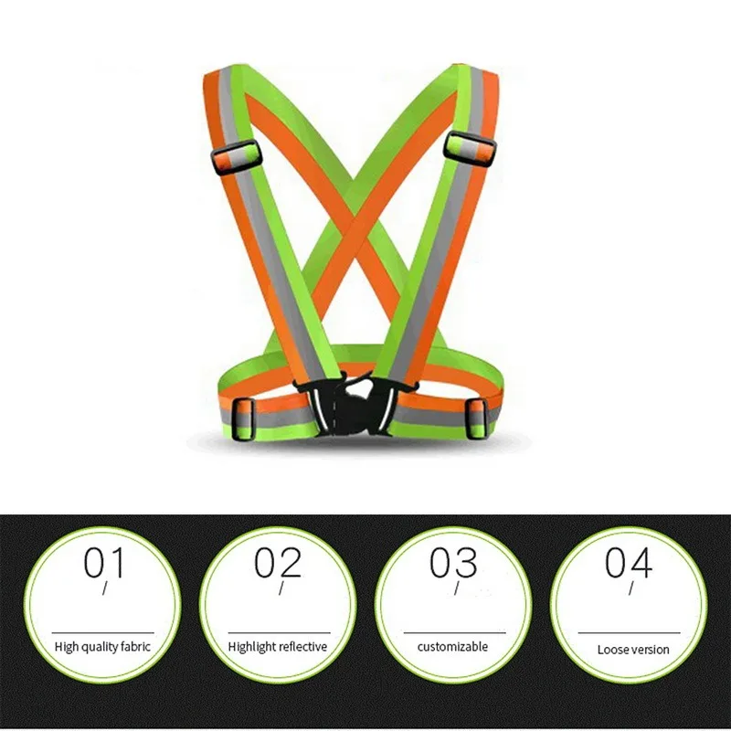 

Men's Reflective Shoulder Strap Night Running Vest with Adjustable Strap & Breathable Ultrathin Lightweight Safety Vest.