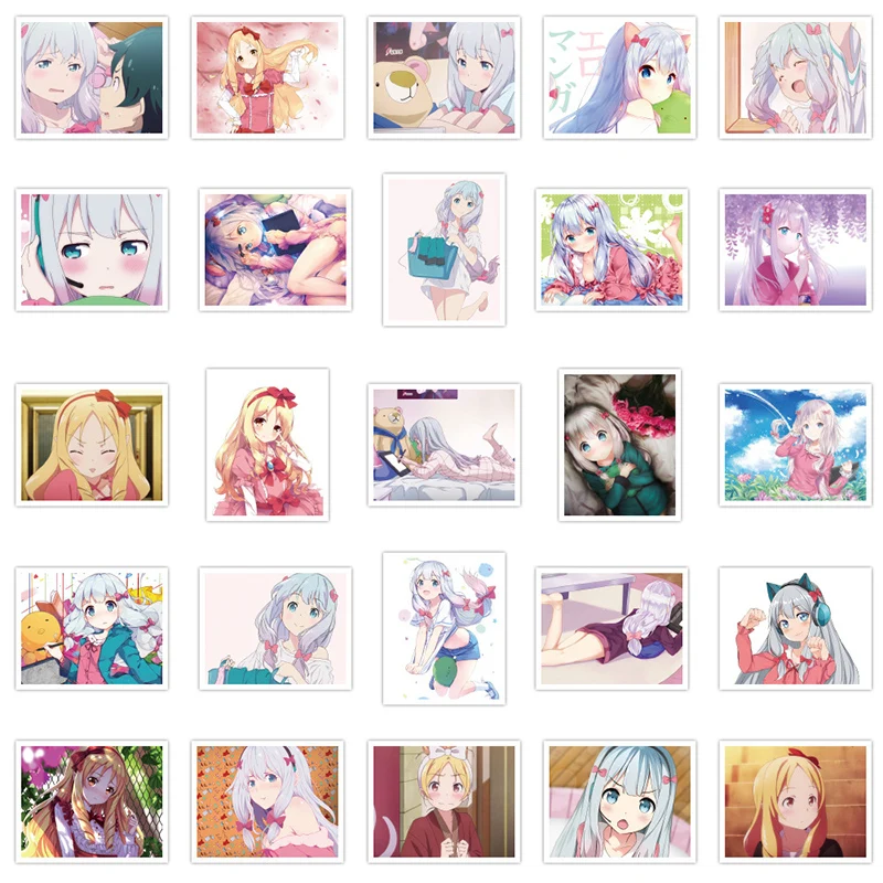 52 шт./компл. наклейки Eromanga Sensei японское аниме Kawaii Izumi Sagiri для ноутбука компьютера