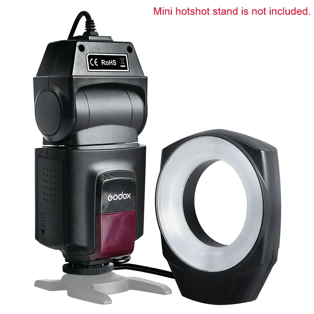 Godox ML-150 макро-кольцевой светильник для вспышки Speedlite с 6 переходными кольцами