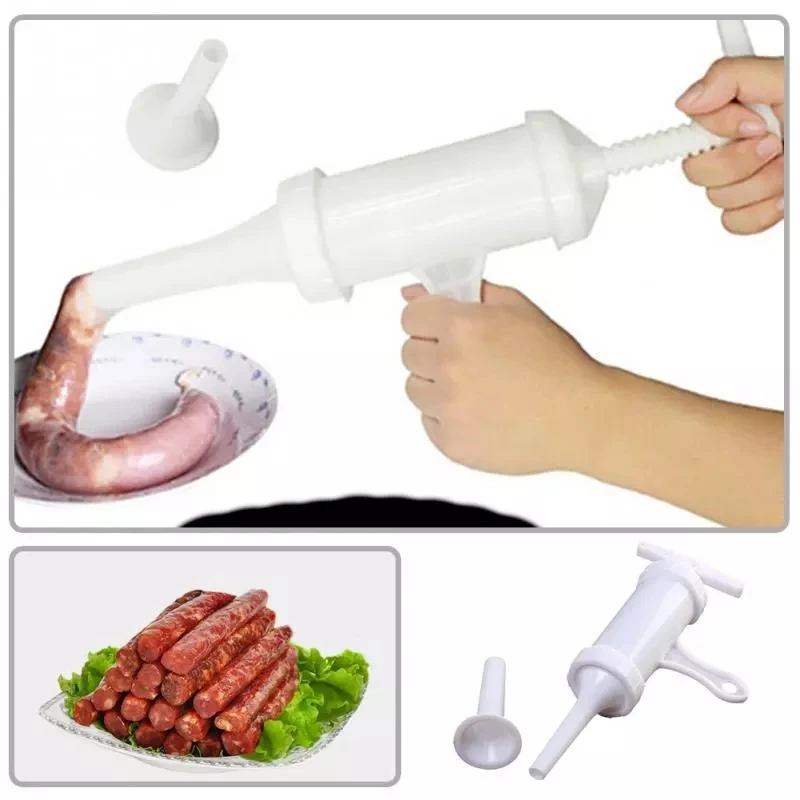 

Homemade Meat Sausage Stuffer Filling Machine Sausage Syringe Meat Filler Maker Machine Manual Gadgets Kitchen Tools