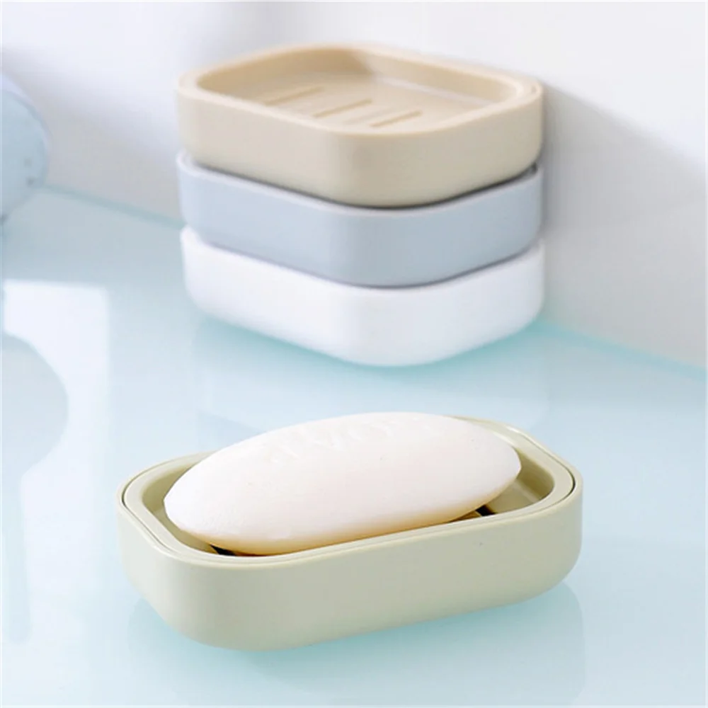 

2019 New Bathroom Dish Plate Case Home Shower Travel Hiking Holder Container Soap Box Plastic Soap Box Dispenser Soap Rack