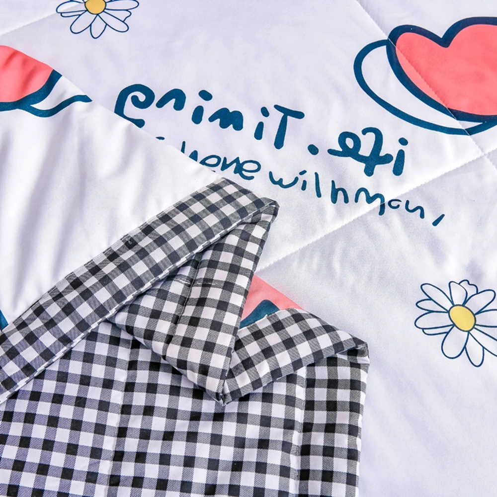 Летнее прохладное одеяло с принтом в виде героев мультфильмов односпальный