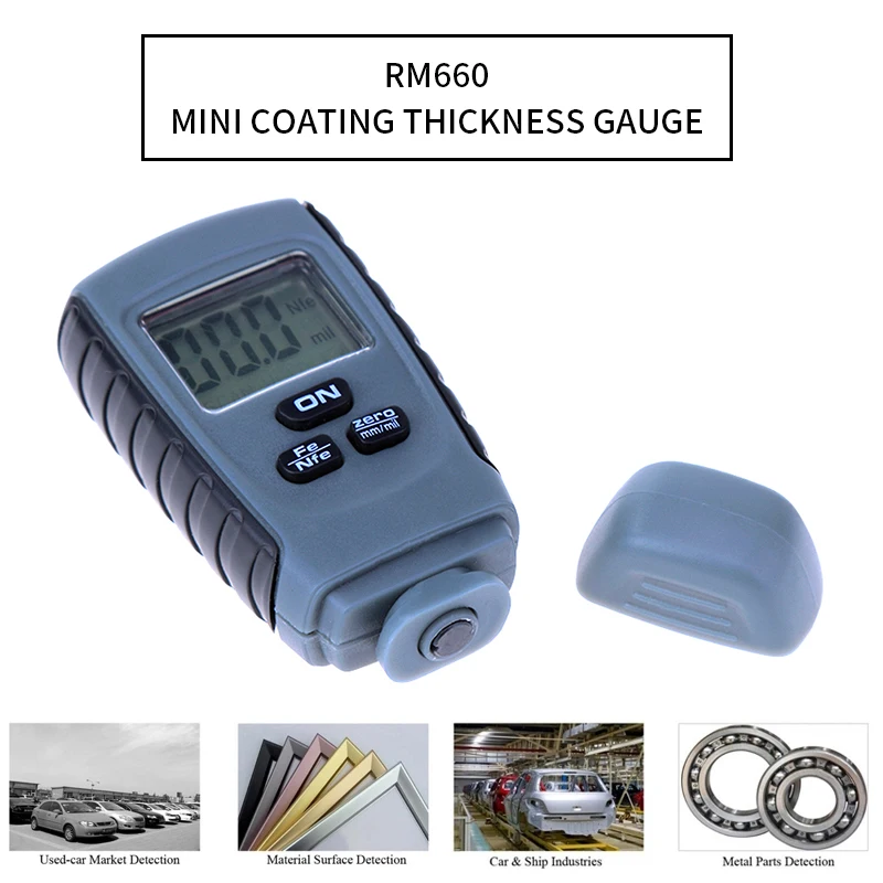 RM660 измеритель толщины краски для нанесения покрытия ультразвуковая пленка мини