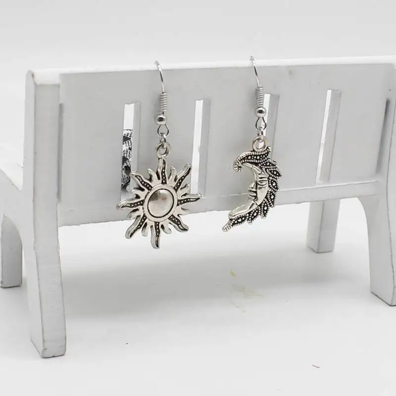 Винтажные антикварные серьги полумесяц женские модные индивидуальные