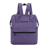 lekebaby nappy changing bag backpack fashion mummy maternity nappy bag large capacity nappy bag purple