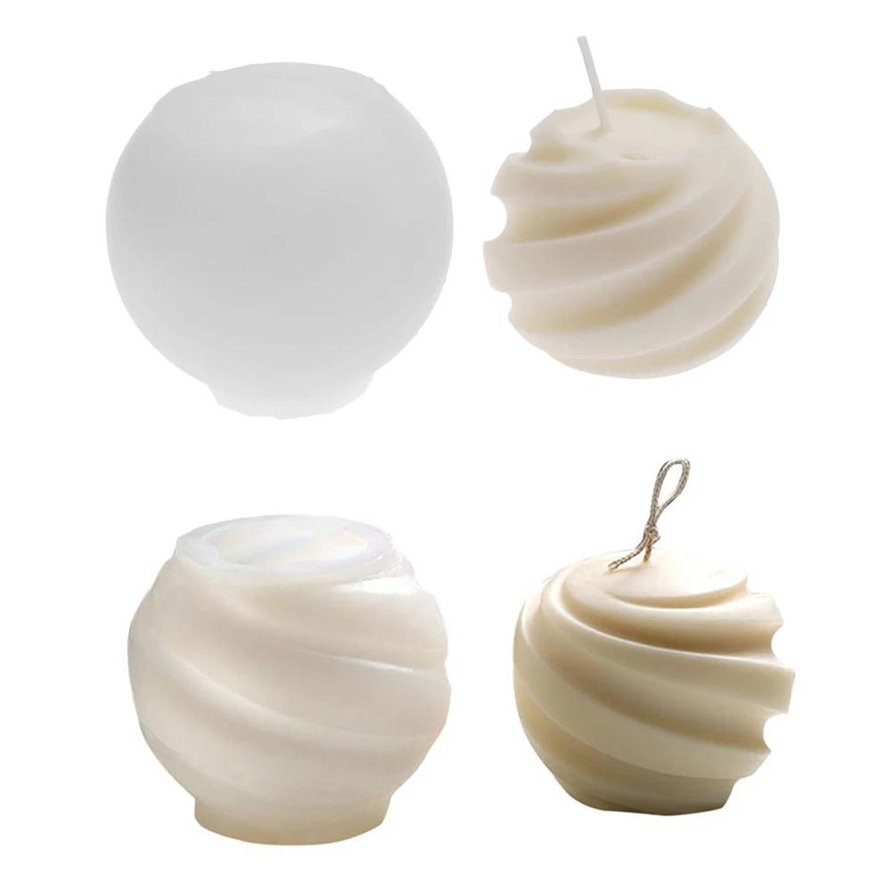 

3D Silicone Spherical Scented Aroma Candle Mold DIY Homemade Geometric Simple Aromatherapy Candle Mould Crafts Making Tools