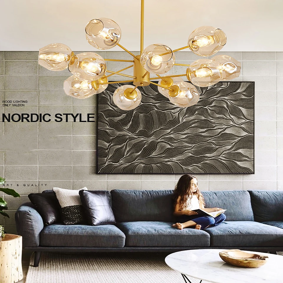 

Nordic Modern Chandelier Indoor Home Decoration Dinning Room Chandeliers,Restaurant Living Room Hanging Lights Lighting Lustre