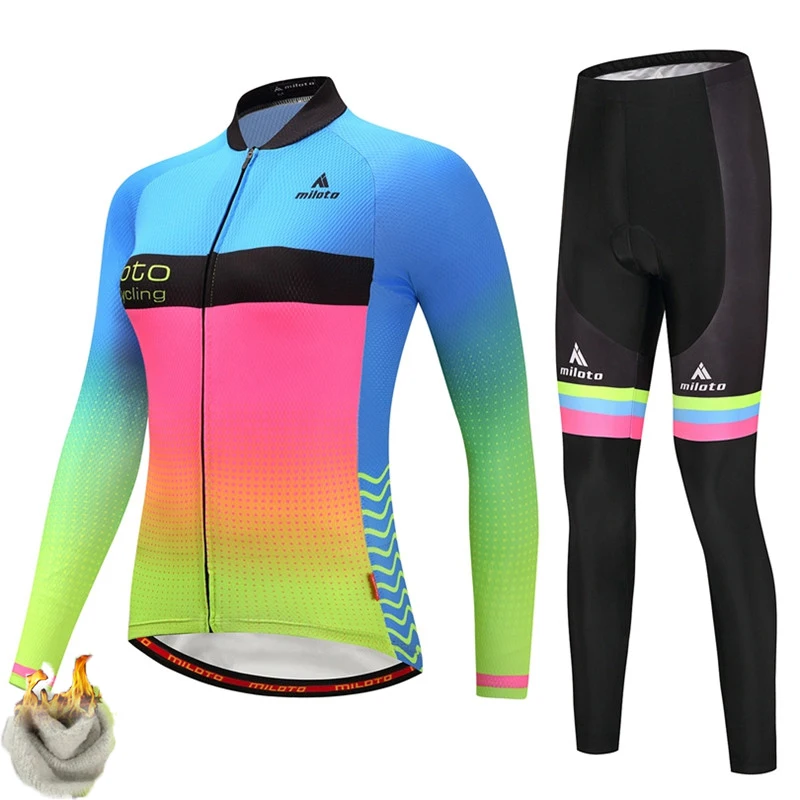 Miloto зимняя одежда для велоспорта Женская с длинным рукавом MTB велосипедная