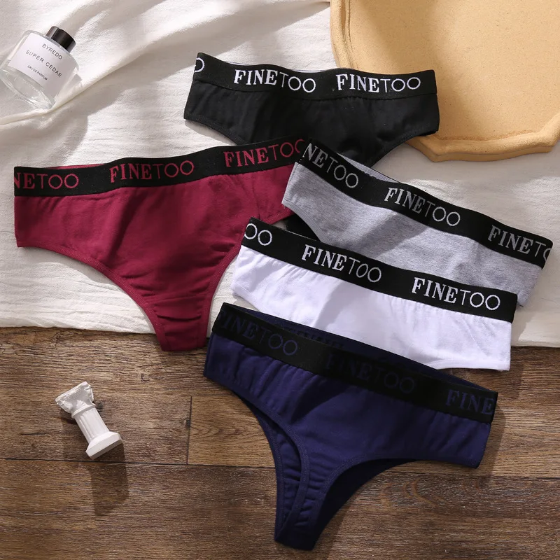 

Finetoo Low Rise Culotte Femme Cotton Panties Underwear Women Moda Intima Bragas Y Tangas Sexys String Femme G Strings Thongs