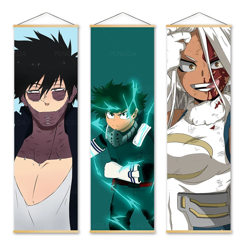 

Настенное художественное полотно «Моя геройская Академия», картина, печатный постер, Висячие свитки из массива дерева, популярное японское...