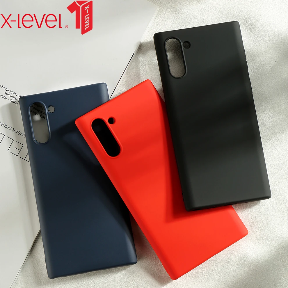 Чехол X-level для Samsung Galaxy Note 10 оригинальная задняя крышка из жидкого силикона Plus