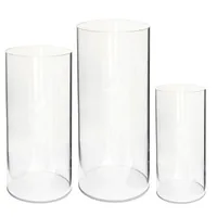 3pcs/set flower vase for table centerpiece Acrylic Round Risers Clear Plinth Display Acrylic Pedestal Wedding flower stand new