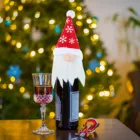 НОВАЯ РОЖДЕСТВЕНСКАЯ шапочка для винной бутылки, набор для дизайна куклы без лица, рождественское семейное украшение, Новый Год 2022