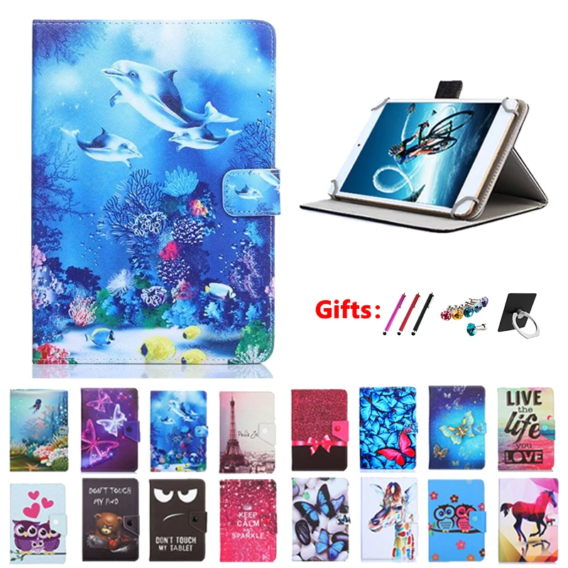 Universal Cover Case for  Teclast P85 P80 P80X P80h P80Pro 8 inch Tablet Cartoon Printed PU Leather Case