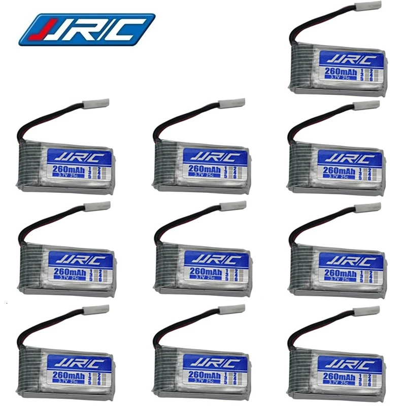 JJRC H8 Оригинальная батарея 3 7 V 260mAh Lipo для Mini RC Quadcopter drone Часть 10 шт./компл. H8Mini