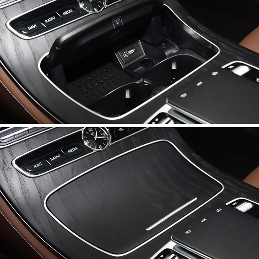 Пепельница для центральной консоли подстаканник хромированная рамка Mercedes Benz E