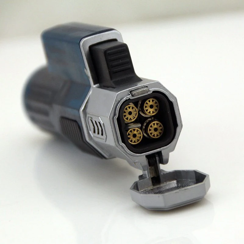 Четыре сопла фонарь Зажигалка турбо бутан многоразового ветрозащитный Газовая