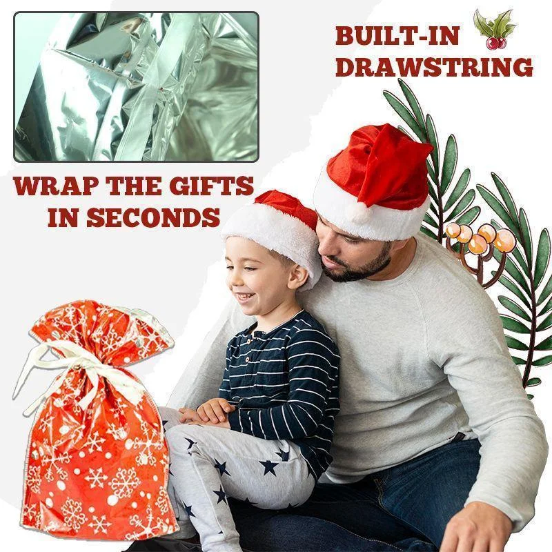 Bolsa de regalo de Navidad de 15 piezas, bolso con cord&oacute;n aleatorio, adorno colgante para &aacute;rbol de Navidad, galleta de caramelo, bolsas de envoltura de regalo-4