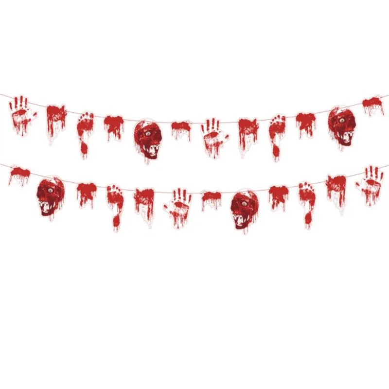 

1 Pcs Halloween Bunting Spoof Horror Items Halloween Pull Flag Ghost Festival Party Decoration Pull Flag Party Decoration