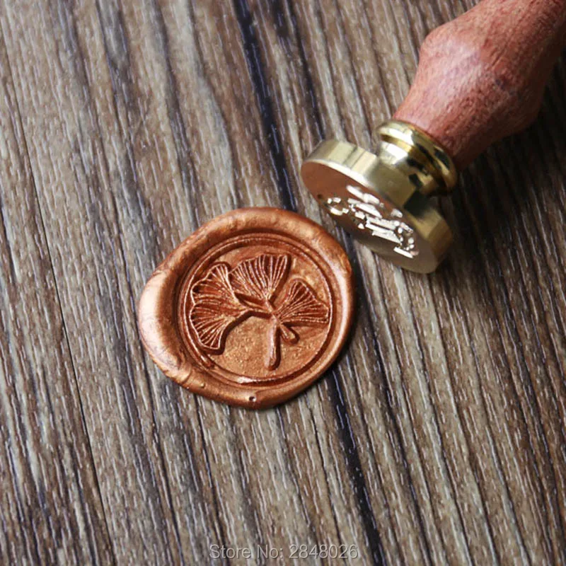 

Gingko Wax Seal Stamp, Vintage wedding stamp gift, sealing decor, invitation seals,Scrapbooking stamp,wedding decor