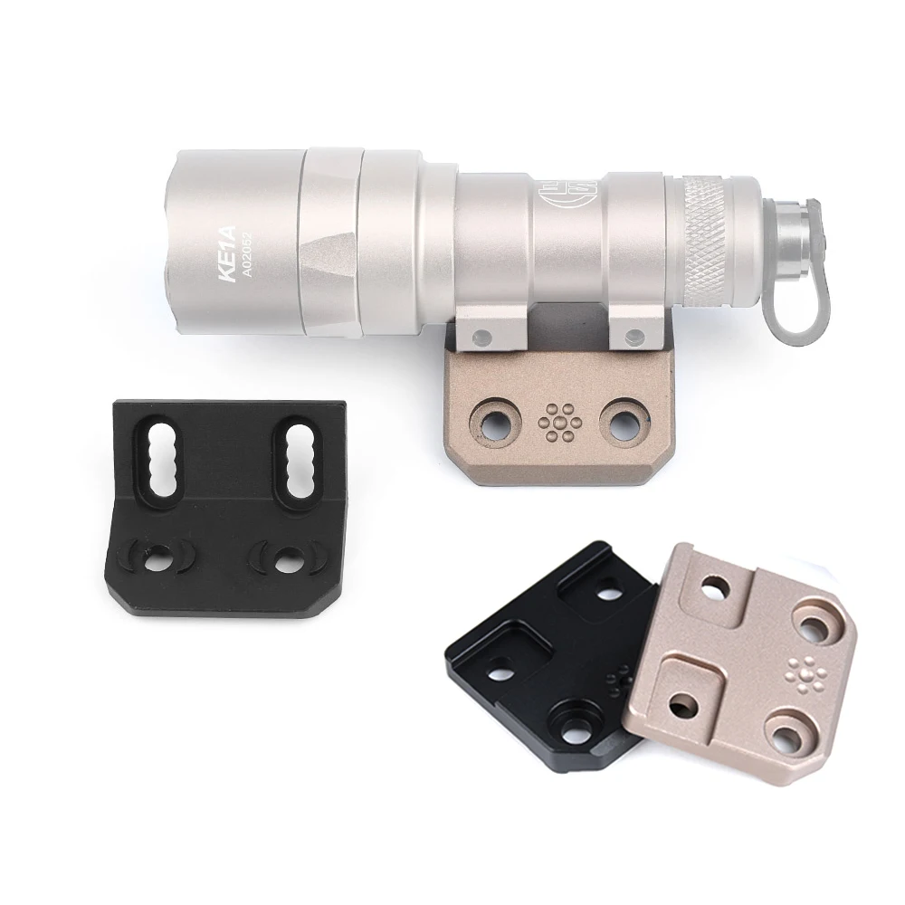 

Airsoft M-LOK & Keymod Mini Offset Flashlight Base for M300&M600 Light Mount Hunting Accessories