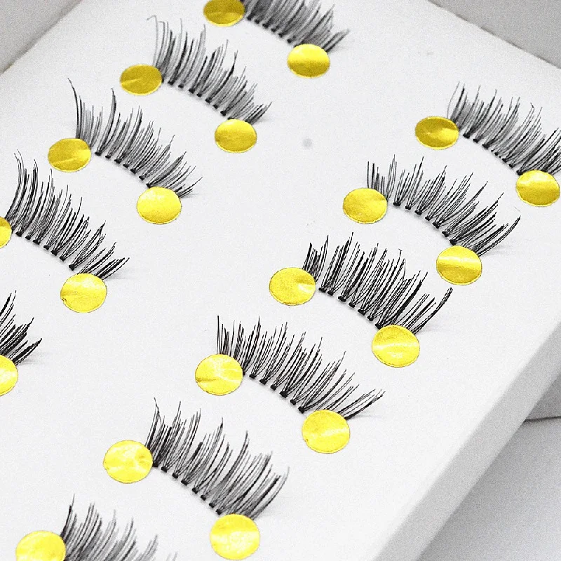 Накладные мини ресницы 10 пар накладные с полууглом супернатуральные нюдовые для