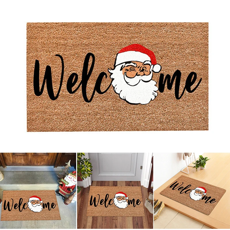 

Christmas Cartoon Doormat Multipurpose Front Door Rug Absorbent Non-Slip Carpet for Kitchen Bedroom Bathroom SAL99