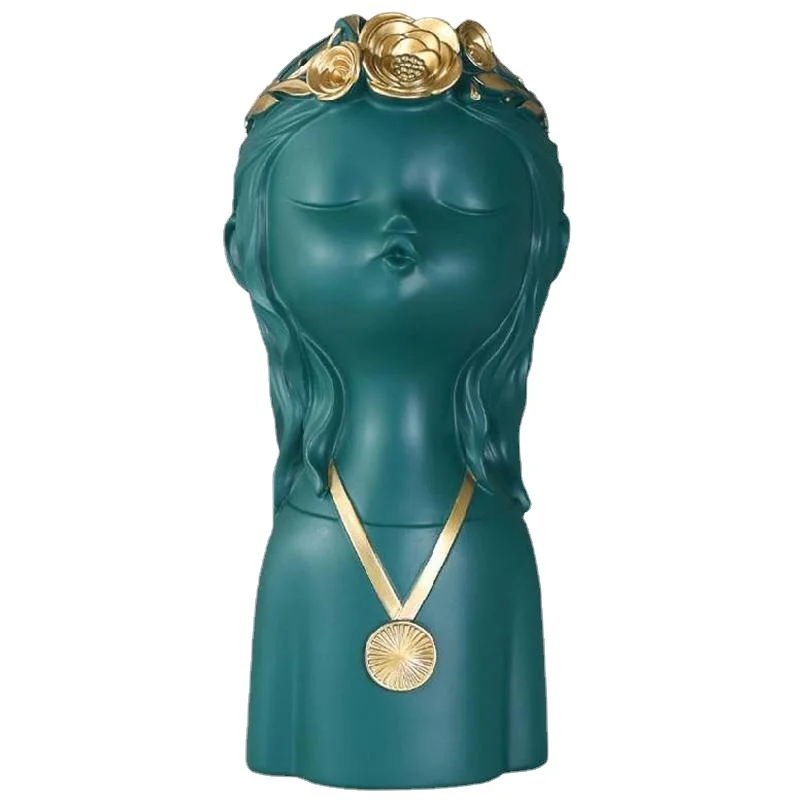 

European Resin Champion Girl Bust Living Room Bookcase Decoration Art Abstract Figure Sculpture Home Decoration Birthday Present