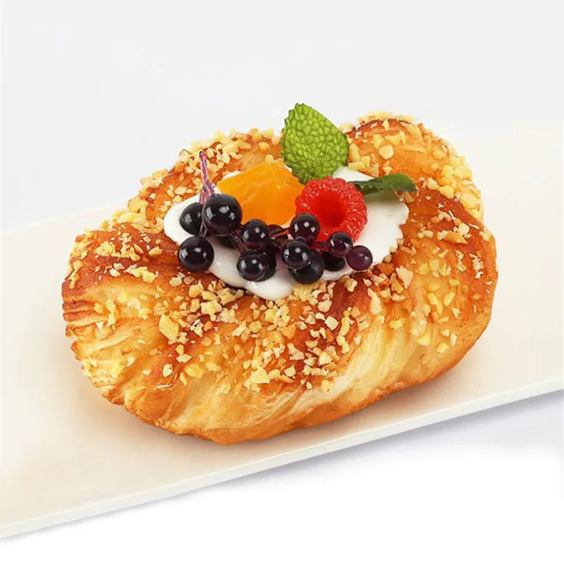 1 шт. искусственная еда Сжимаемый хлеб модель фруктов мягкий поддельный торт