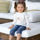 DBM18983, демисезонная Милая футболка с изображением Дейва Беллы для маленьких девочек, детские топы, модные детские футболки для девочек