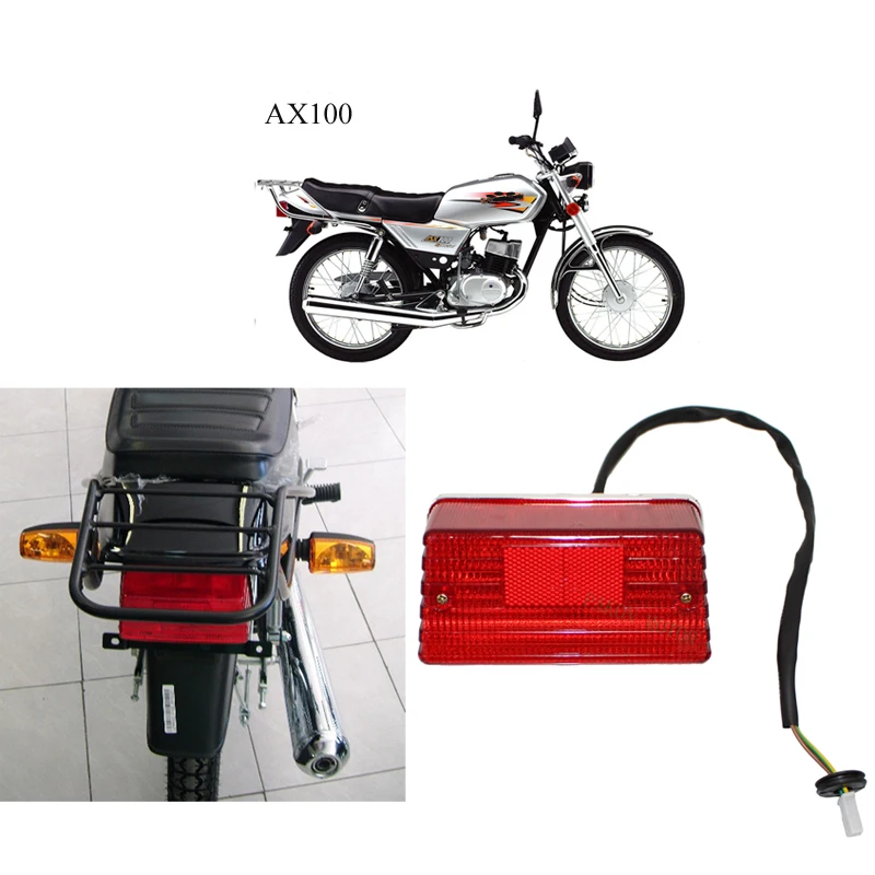 Motorcycle Parts Tail Lamp Rear Brake Light for Suzuki Haojue Qianjiang Qingqi Jincheng AX100 Classic 100cc GS125 Stop Lights