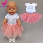 Платье принцессы в виде розового лебедя для куклы, размер 43 см, 18 дюймов