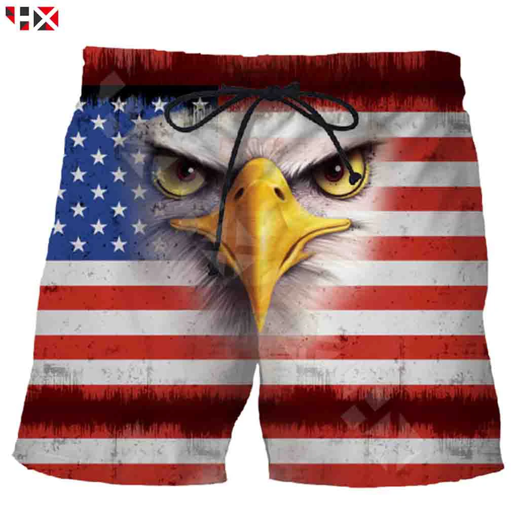 Трендовая забавная футболка с американским орлом комплект 3D принтом в виде