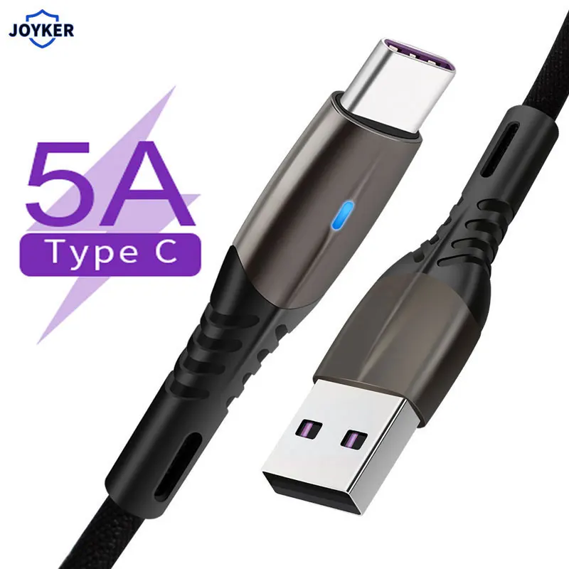 Цинковый сплав 5А Тип C кабель для Samsung S9 S8 Huawei Xiaomi Redmi Note 7 супер быстрая зарядка
