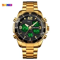relogio masculino top brand luxury watches men wristwatch skmei gold digit quartz dual movement led light male stopwatch clock