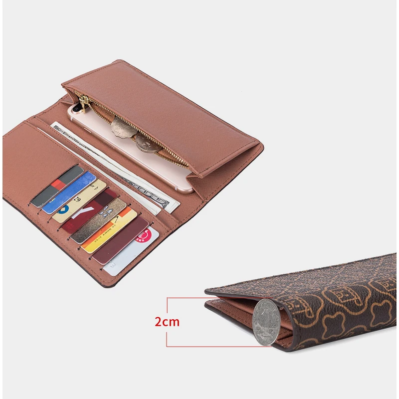 

Retro Printing Long Wallet Women and Men Purse Ladies European and American Fashion Handbag Clutch Bag female Card Wallet