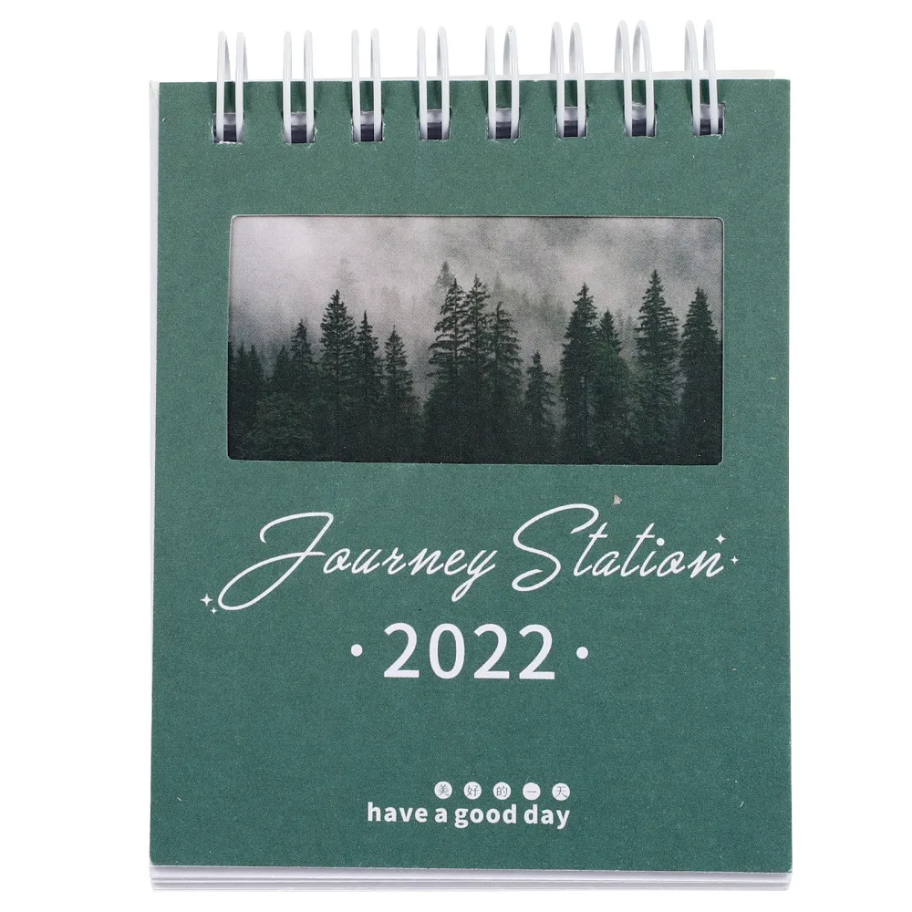 

1Pc Stylish Color 2022 Tabletop Calendar Decorative Small Calendar Desktop Decor