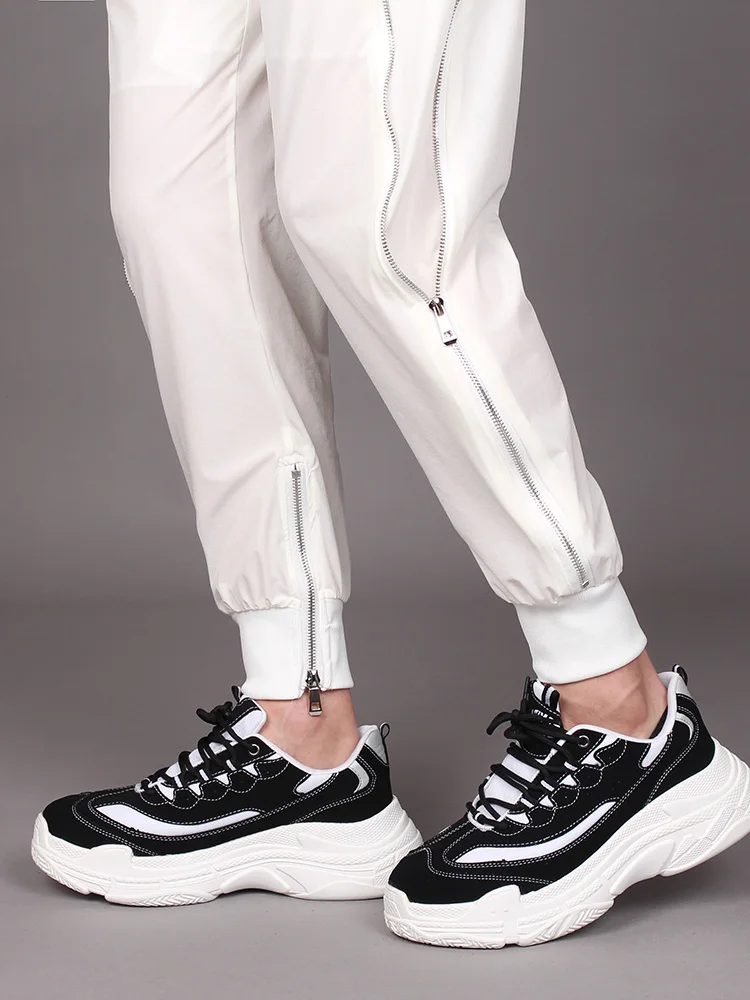 

2020 original popular logo side zipper decorated casual sports nine-minute pants summer men's corset halon pants