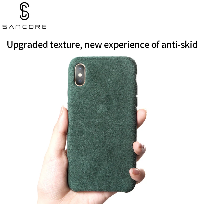 SanCore для iPhone X Xr XS Max чехол для телефона кожаный Алькантара модный бизнес анти-падение кожа роскошный Премиум сотовый телефон анти-износ