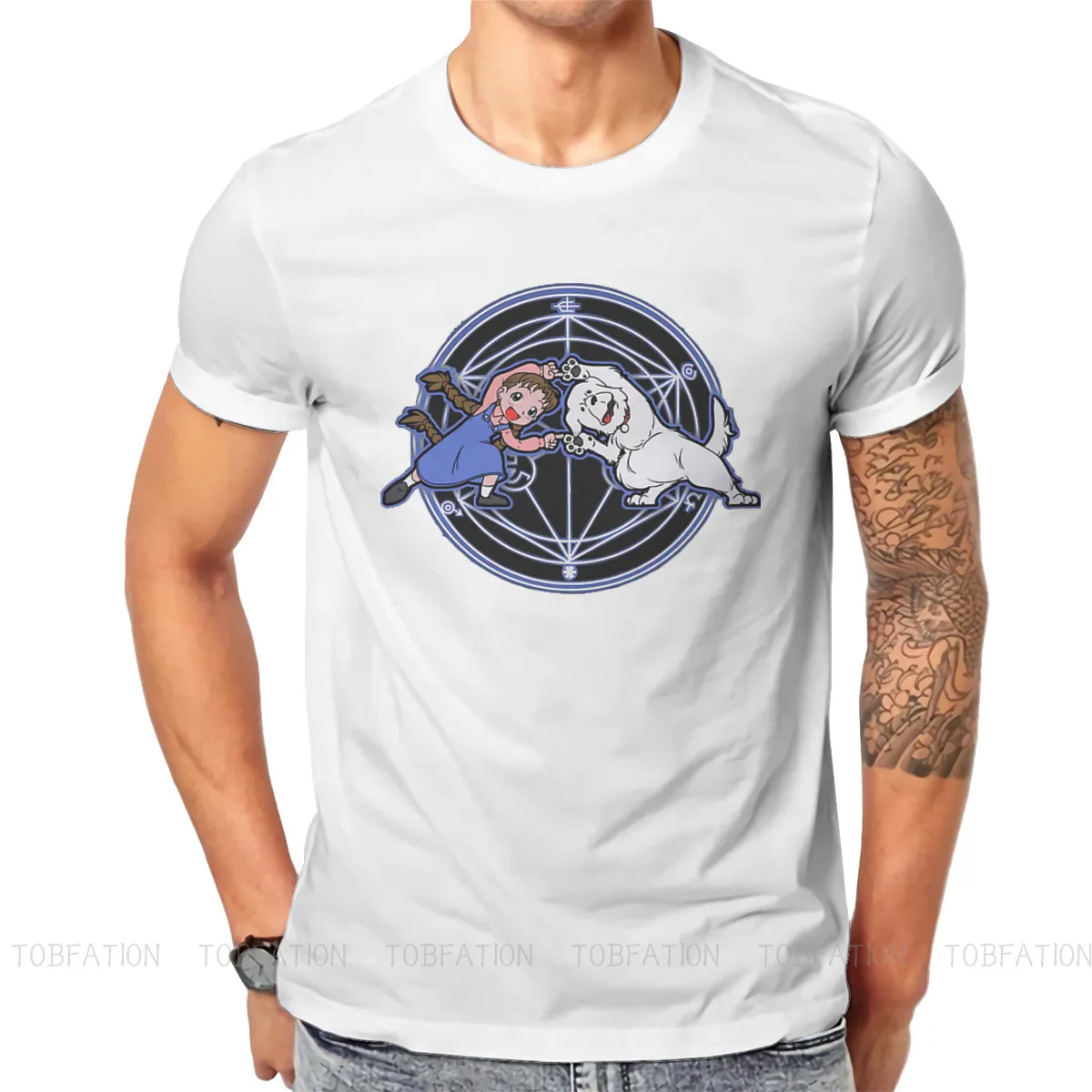 Цельнометаллическая футболка с альхимиком из аниме цельнометаллического сплава