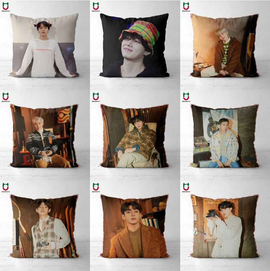 

Kpop Cushion Kpop Pillowcase Version DIY 37 Cushion Cover Square Poszewka 40x40CM 45x45CM