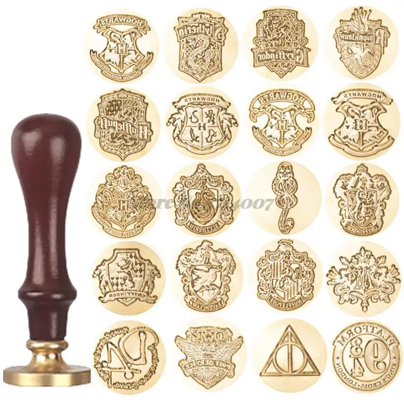 30mm Sealing Wax Stamp Handle Custom Emboss Pegatinas Scrapbooking Papeleria Stickers School Badge Dense with Wood Clear Stamps