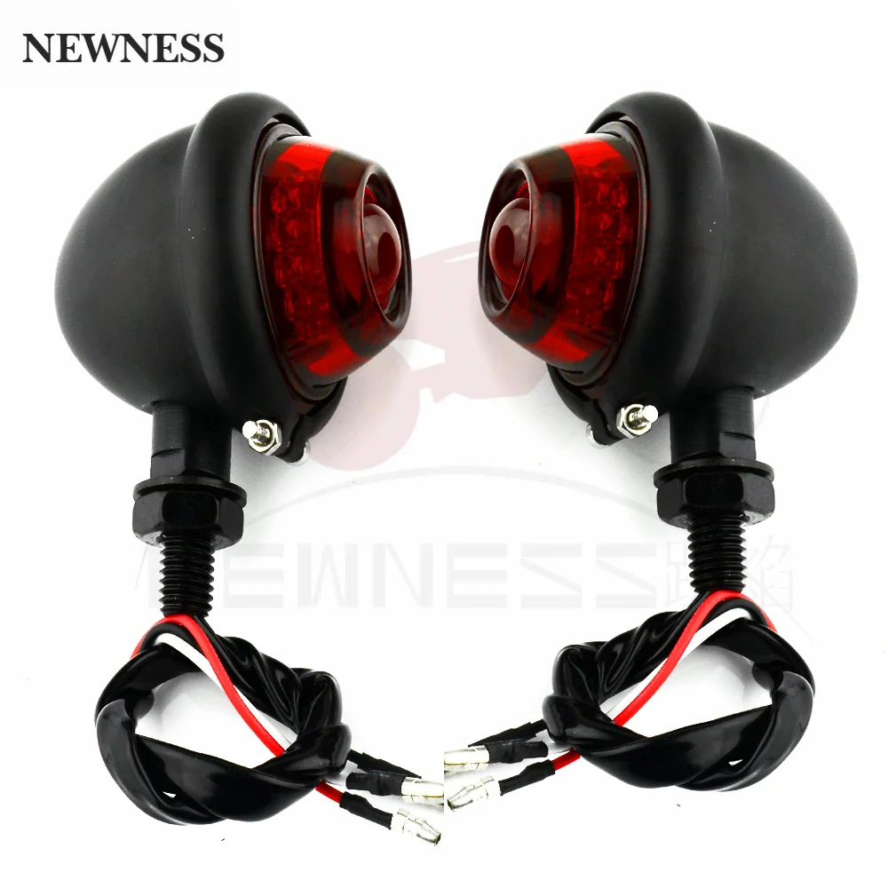 Мотоциклетный светодиодный поворотный сигнал в стиле ретро дым красный двойной