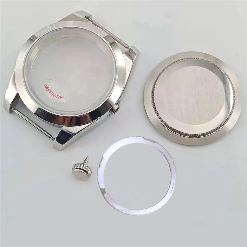 

39MM Stainless Steel Watch Case Bottom Cover Kit for Miyota 8215 for Mingzhu 2813 3804 Watch Mechanical Movement Accessories