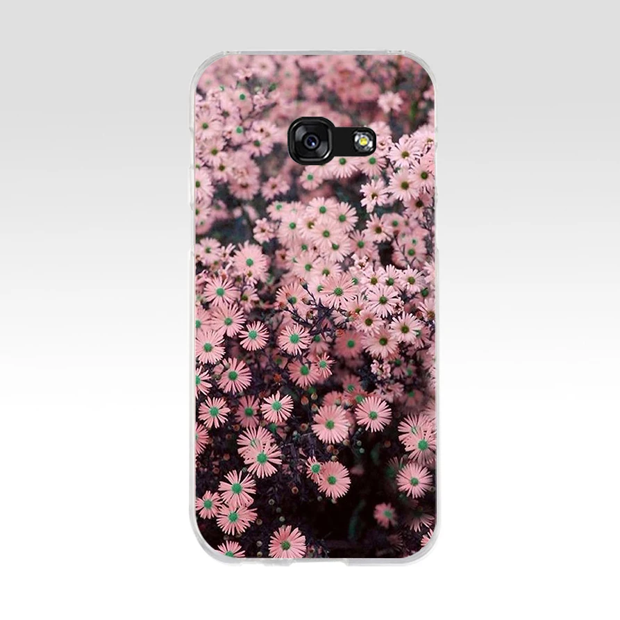 Мягкий Силиконовый ТПУ чехол 268SD с подсолнухами и цветами для телефона Samsung a3 a5 a6