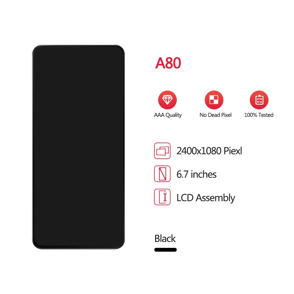 Super AMOLED для Samsung galaxy A80 ЖК-дисплей A90 A805 A905 дигитайзер в сборе сенсорный экран A805F